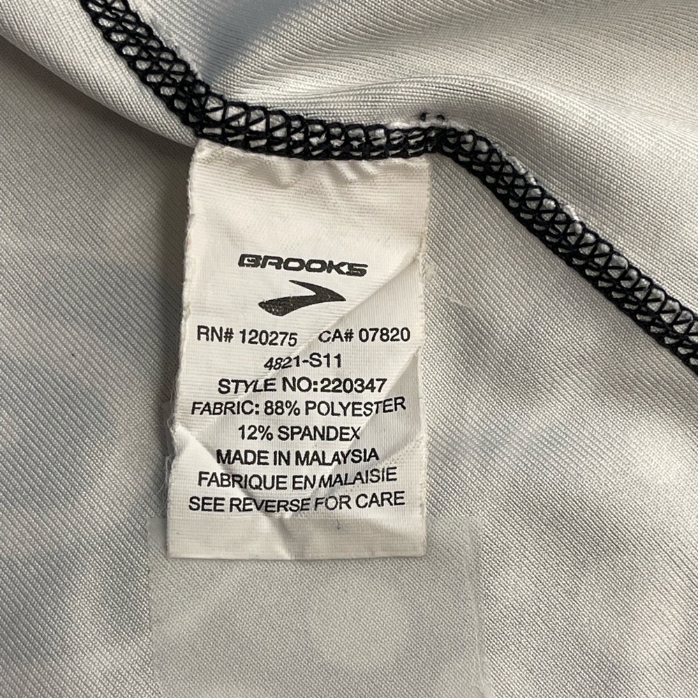 Brooks Jacket Medium Adult Black Abstract Full Zip Pocket Mock Neck Womens L - Picture 11 of 12